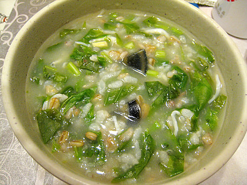 小魚莧菜粥