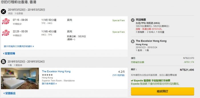 香港機加酒推薦!!機票+住宿一次搞定，Expedia智遊網機加酒最低58折