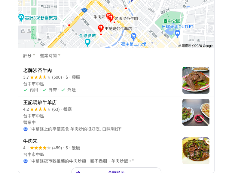 台中中華夜市美食｜王記現炒牛羊店｜Google評分4.2分｜台中必吃熱炒老店