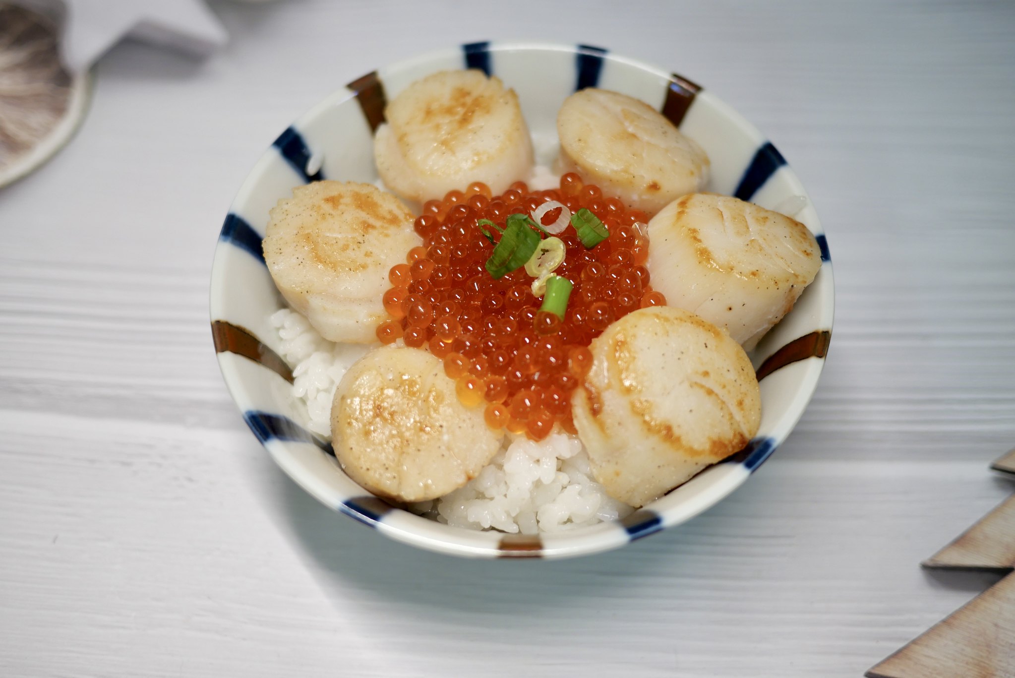 干貝料理食譜｜滿蓋干貝鮭魚卵蓋飯｜買對食材，人人都是大廚｜醋飯、干貝做法